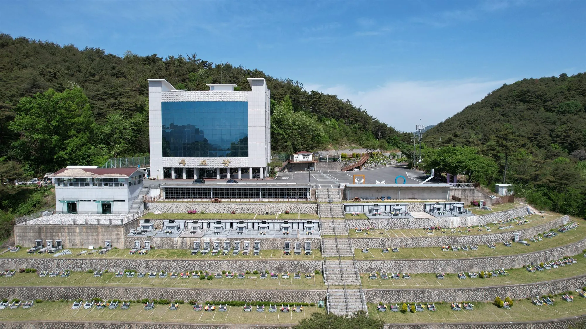 공원 전경 항공 사진